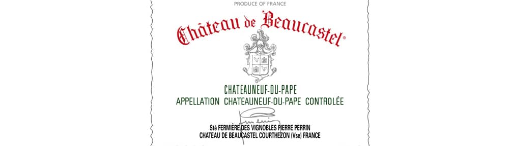 Vin rouge de la vallée du Rhône : Coudoulet de Beaucastel 2001
