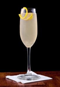 French 75 cocktail au champagne