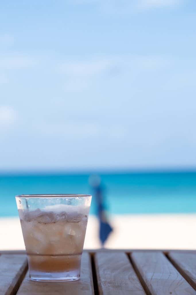 Cocktail devant la plage