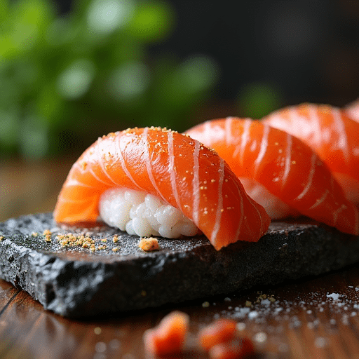 Sushi nigiri au saumon